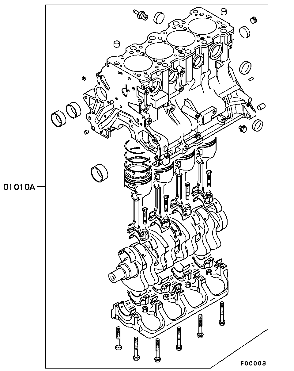 Двигатель в сборе для Мицубиси Аутлендер 2002-2008