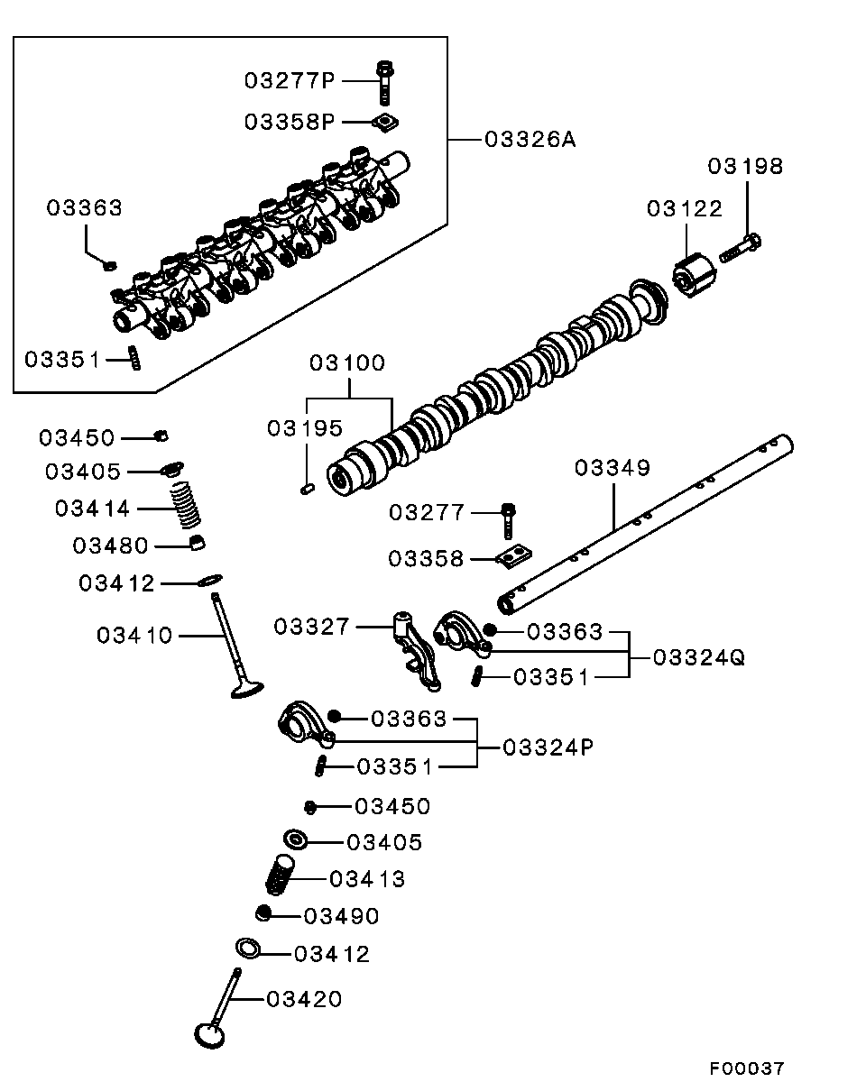 Выпускной распредвал для Мицубиси Аутлендер 2002-2008