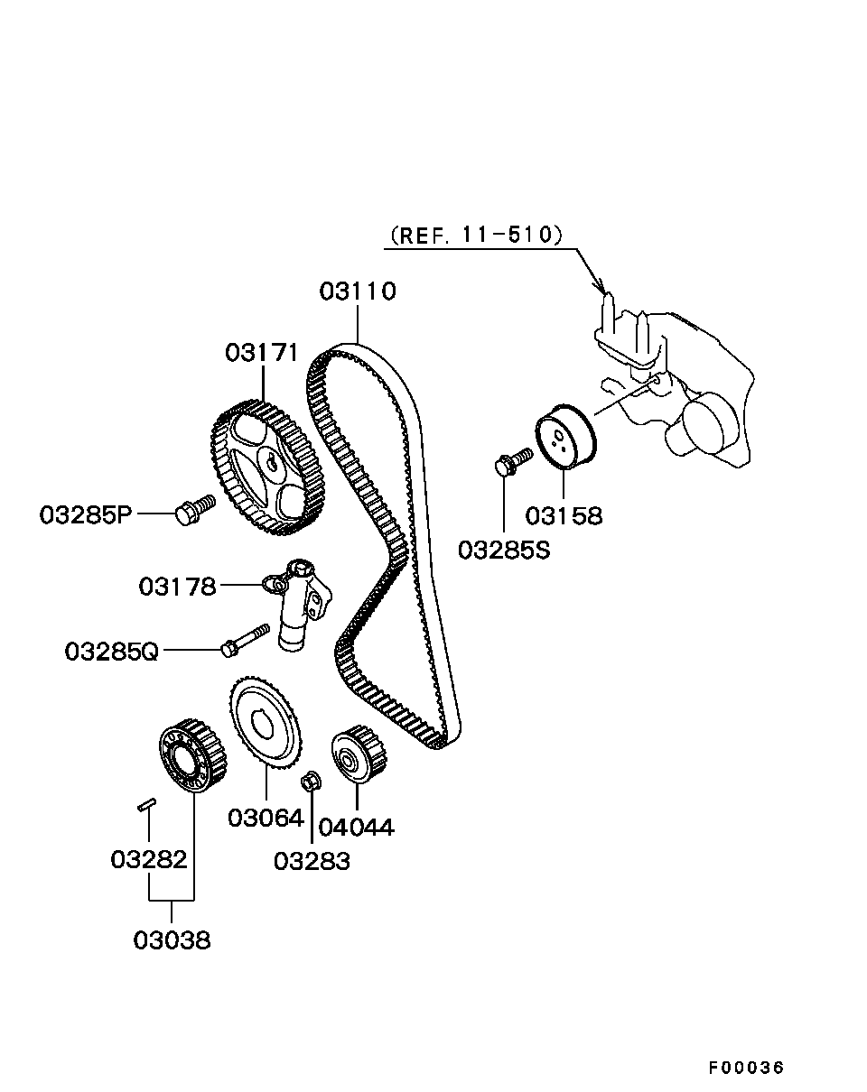 Шестерня выпускного распредвала  для Мицубиси Аутлендер 2002-2008