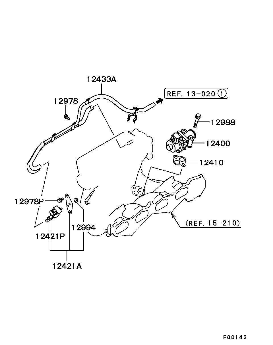 Клапан ЕГР для Мицубиси Аутлендер 2002-2008