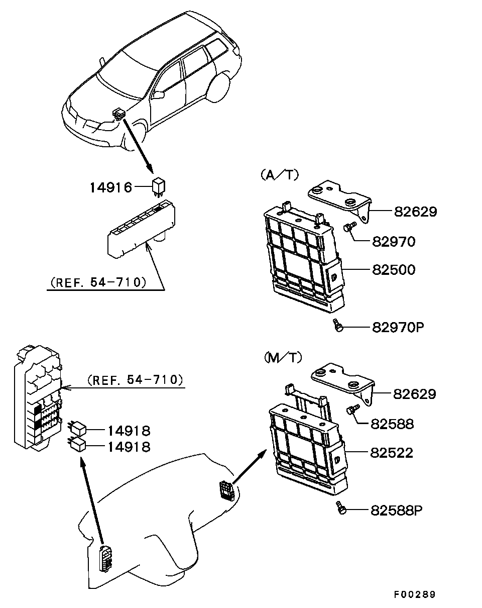 Блок управления двигателем для Мицубиси Аутлендер 2002-2008