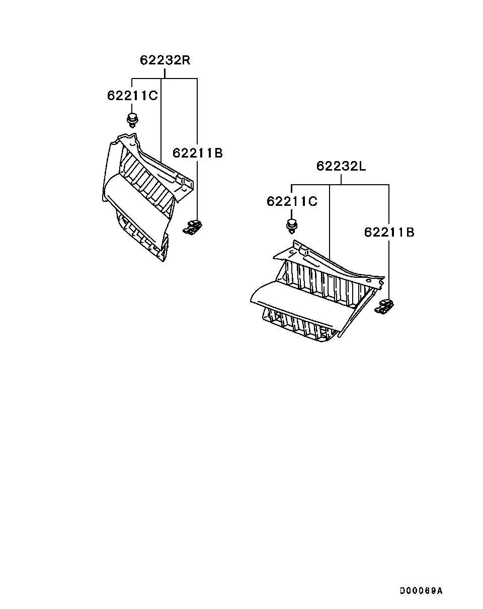 Решетка радиатора для Мицубиси Аутлендер 2002-2008