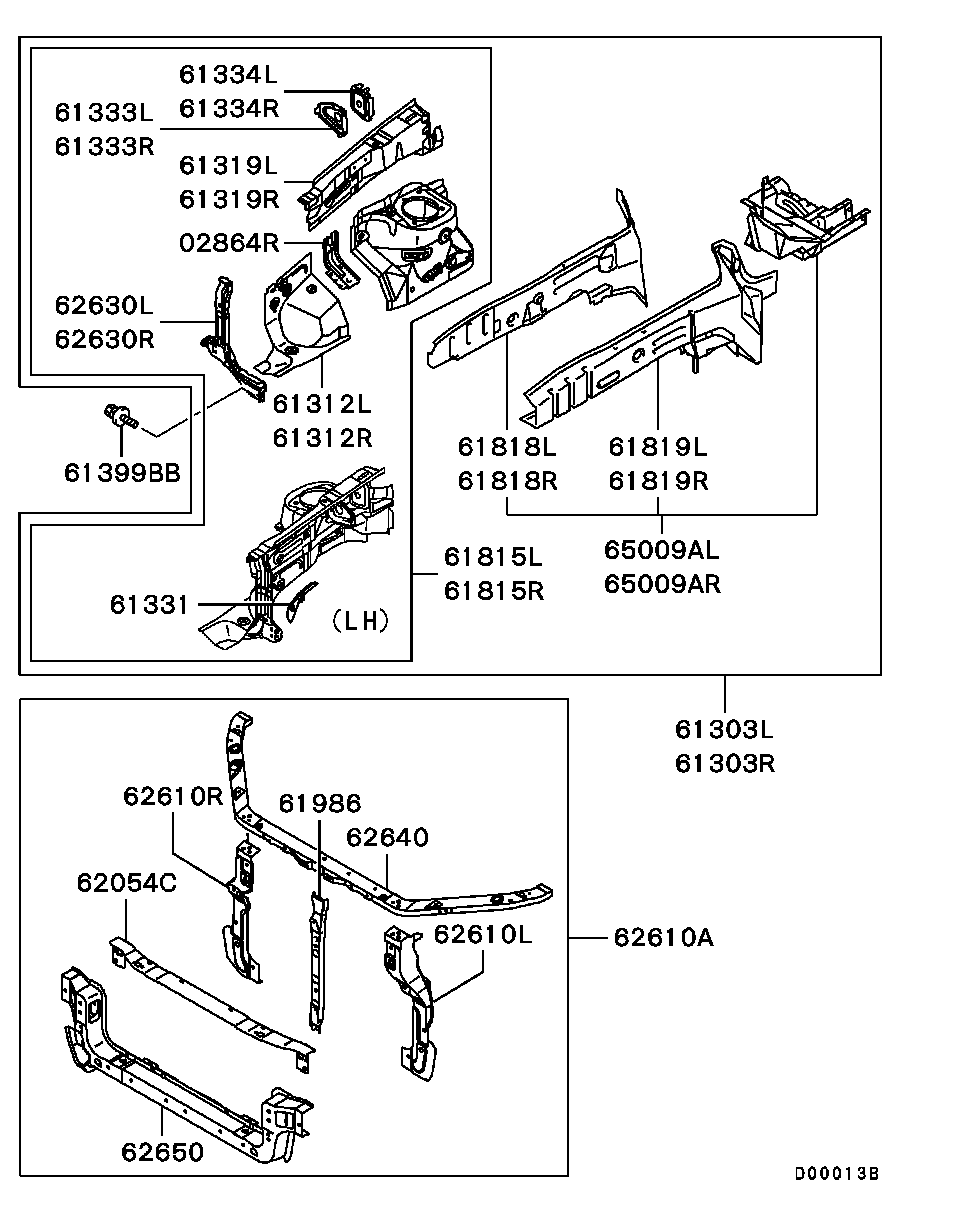Панель передняя-телевизор для Мицубиси Аутлендер 2002-2008