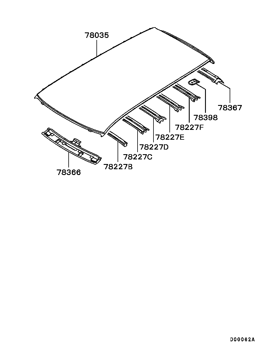 Крыша для Мицубиси Аутлендер 2002-2008