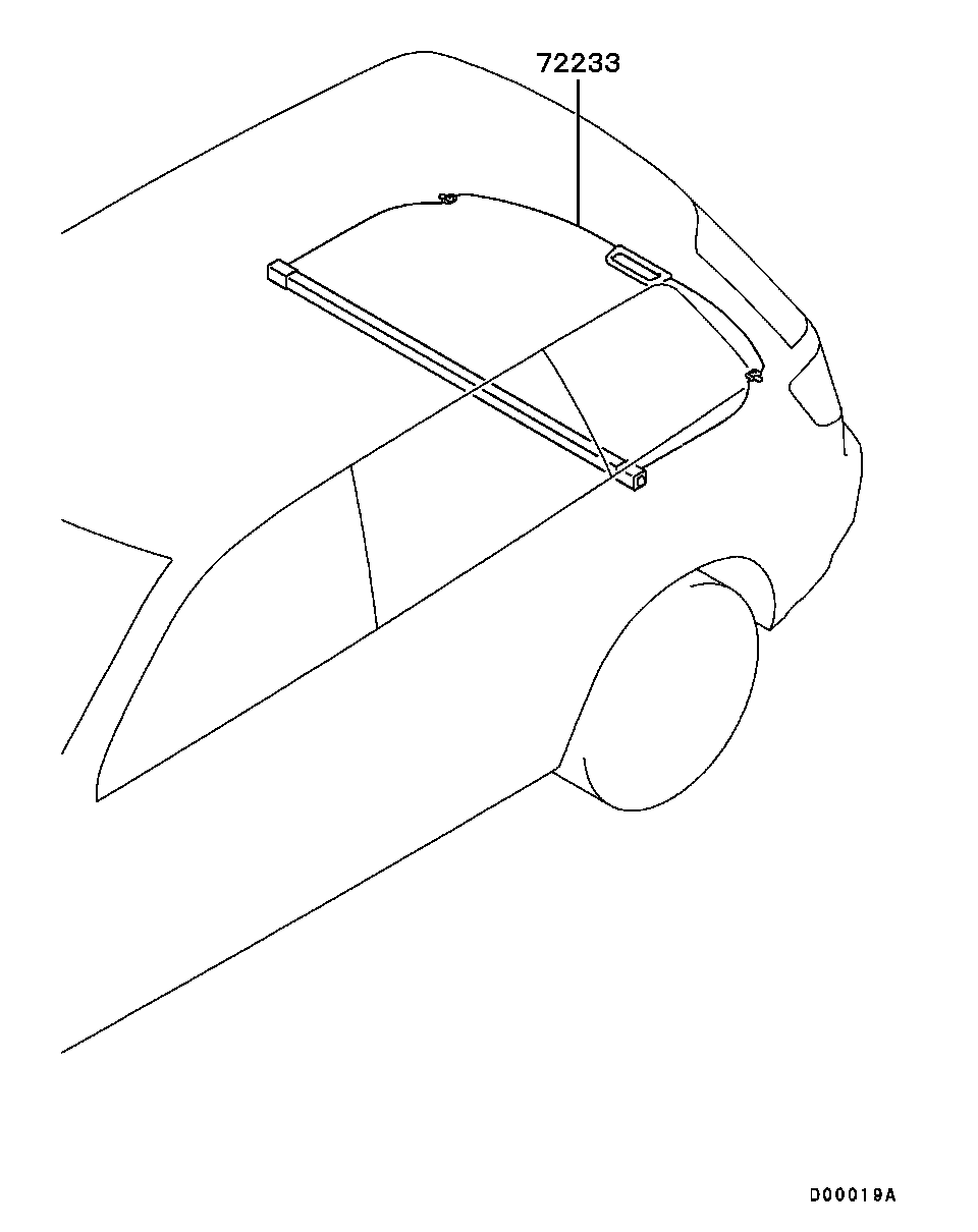 Полка багажника, шторка для Мицубиси Аутлендер 2002-2008