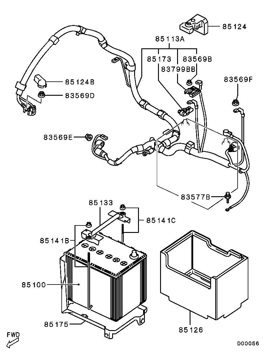 Аккумулятор для Мицубиси Аутлендер 2002-2008