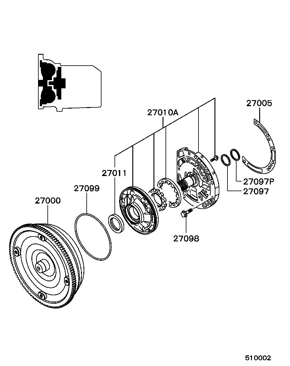 Масляный насос АКПП для Мицубиси Аутлендер 2002-2008