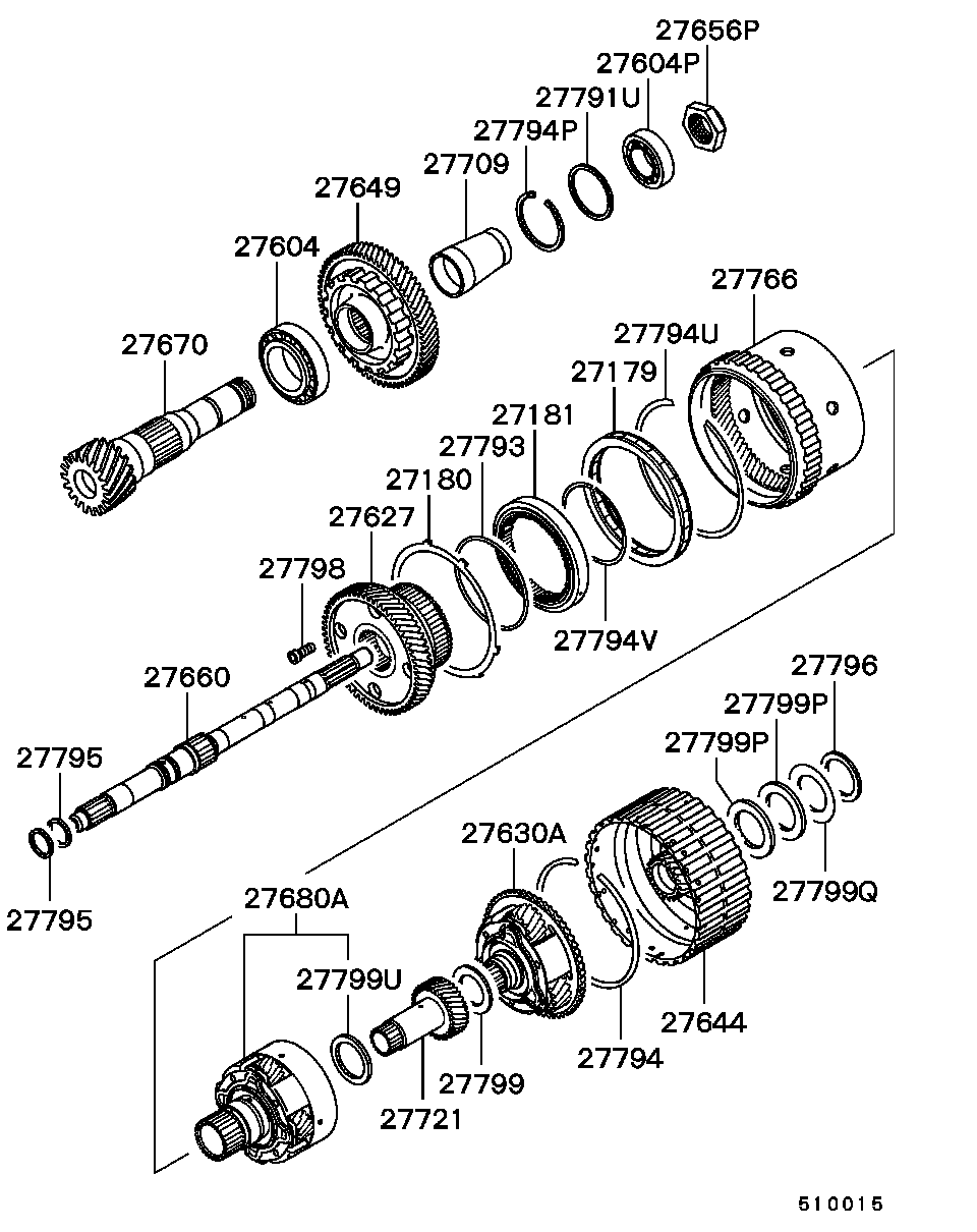 Вал АКПП для Мицубиси Аутлендер 2002-2008
