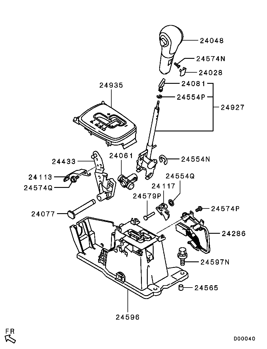 Рычаг переключения скоростей для Мицубиси Аутлендер 2002-2008