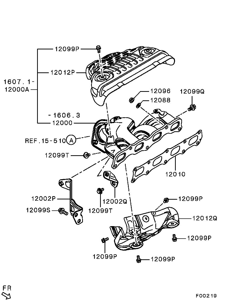Коллектор выпускной для Мицубиси Аутлендер 2006-2009