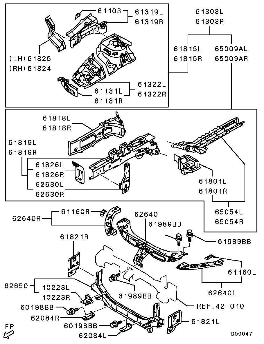 Панель передняя-телевизор для Мицубиси Аутлендер 2006-2009