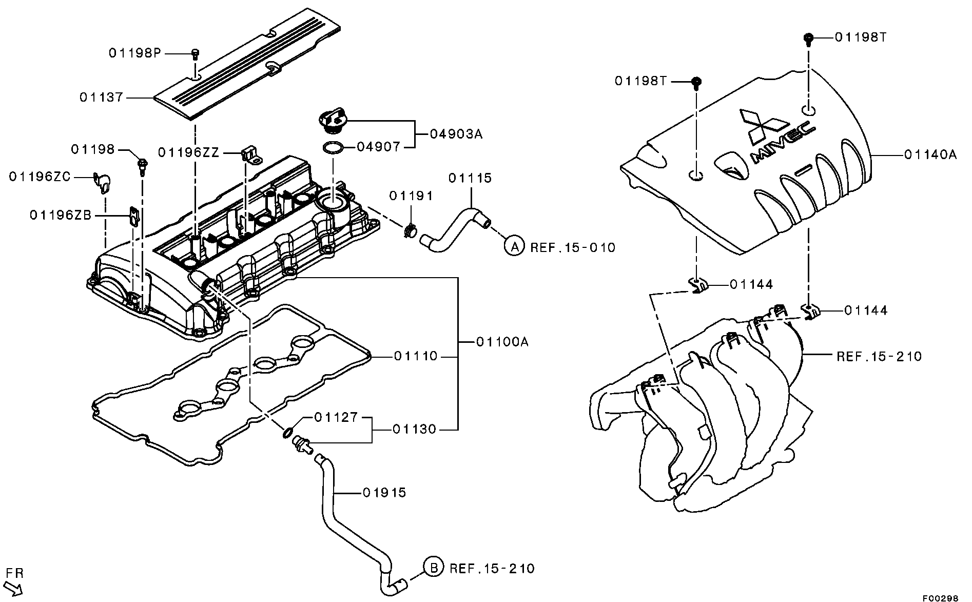 Клапанная крышка для Мицубиси Аутлендер 2009-2013