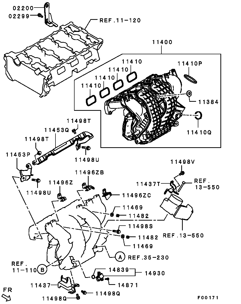 Коллектор впускной для Мицубиси Аутлендер 2009-2013