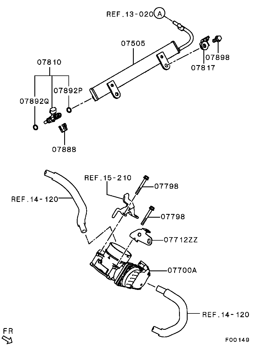 Топливная рампа для Мицубиси Аутлендер 2009-2013