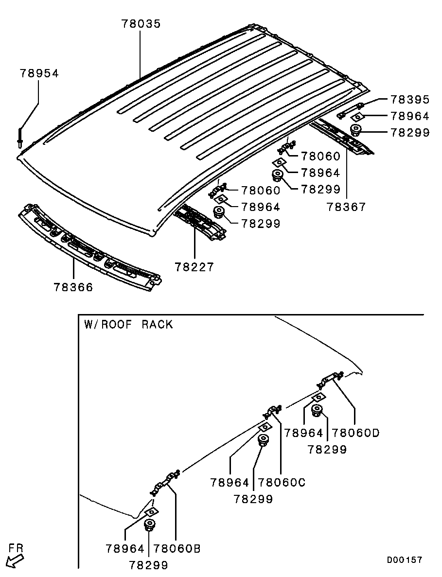 Крыша для Мицубиси Аутлендер 2009-2013