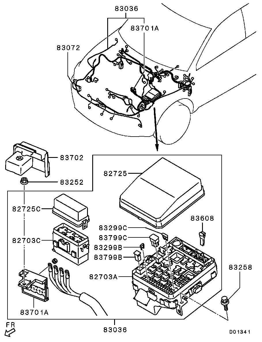 Блок предохранителей для Мицубиси Аутлендер 2009-2013