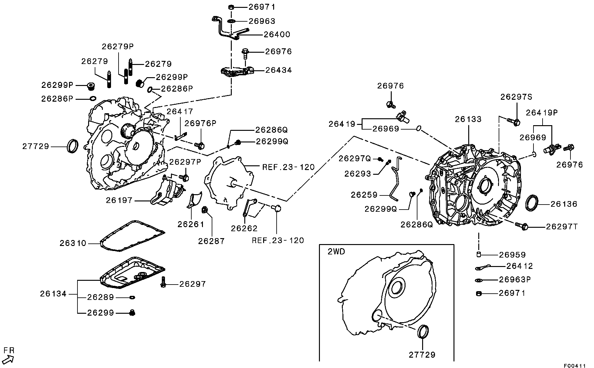 Корпус АКПП для Мицубиси Аутлендер 2009-2013