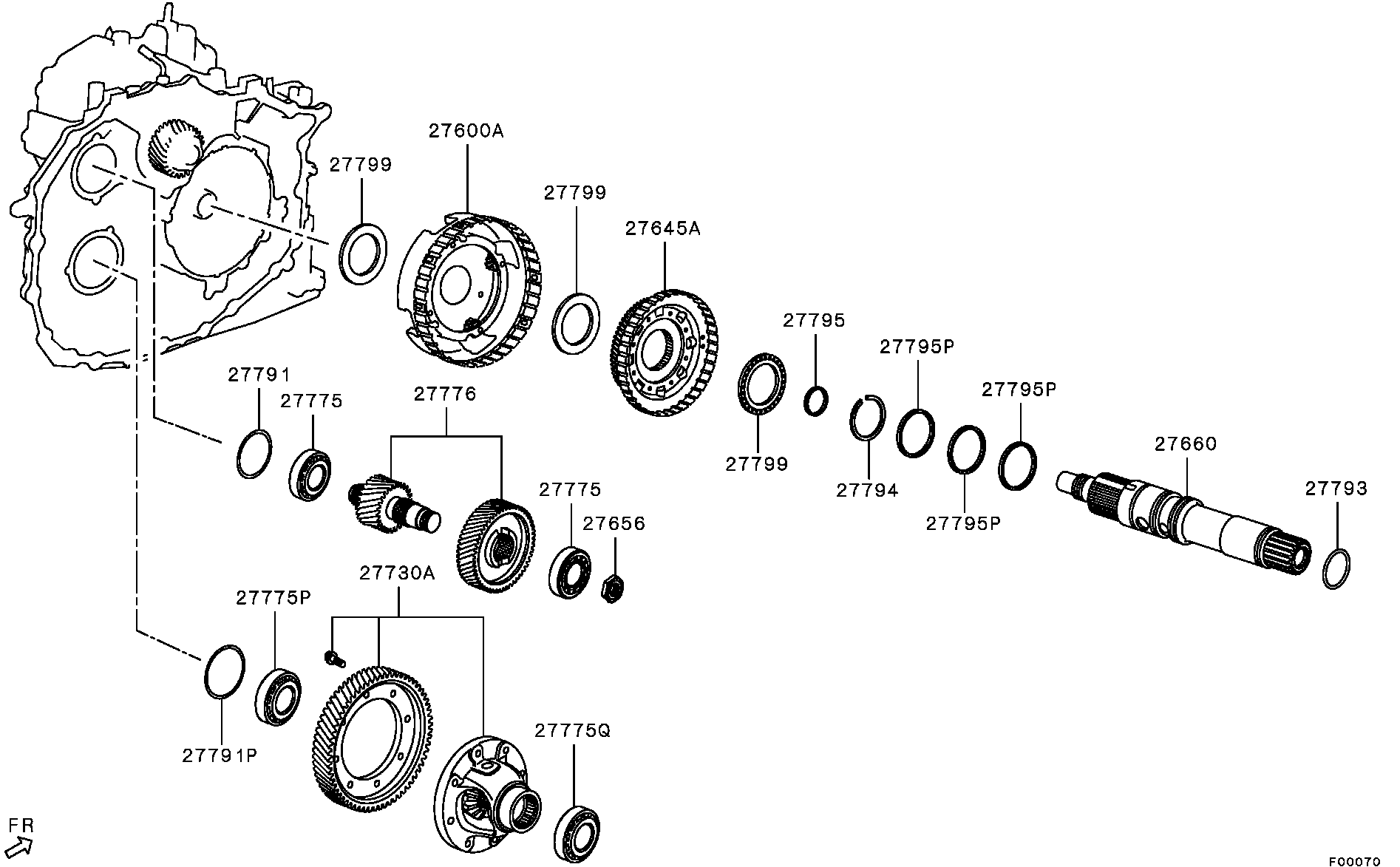 Вал АКПП для Мицубиси Аутлендер 2009-2013