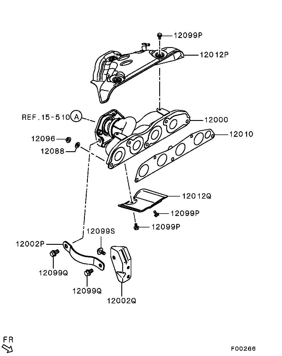 Коллектор выпускной для Мицубиси ASX 2010-2013.