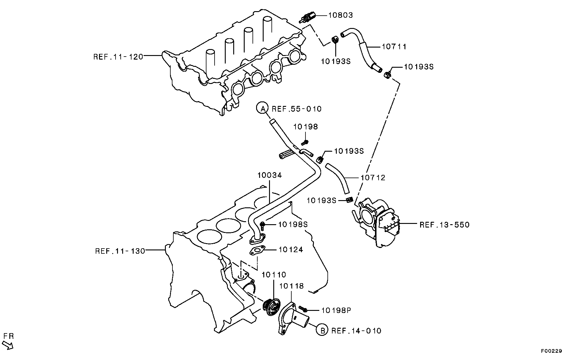 Корпус термостата в сборе для Мицубиси ASX 2010-2013.