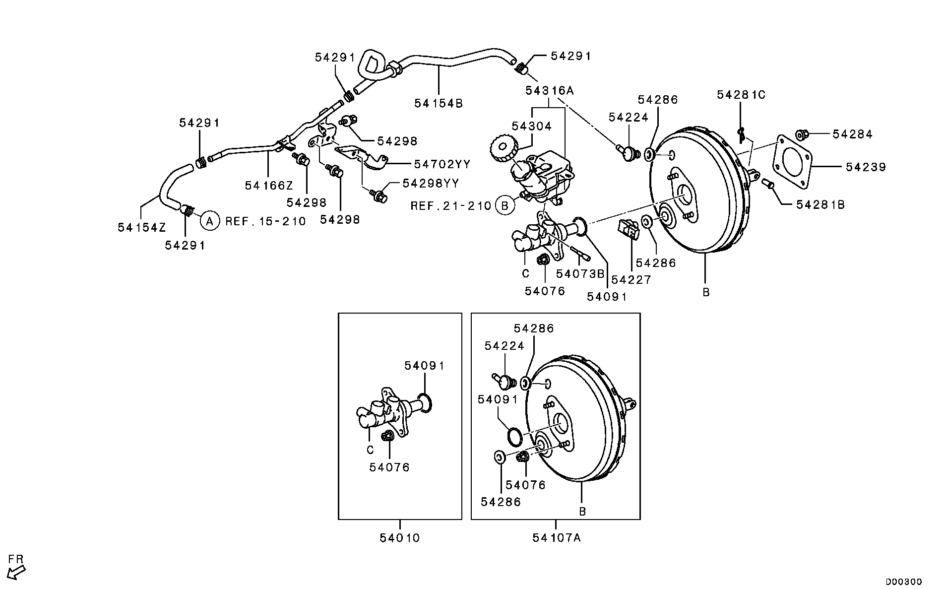 Главный тормозной цилиндр с бачком для Мицубиси ASX 2010-2013.