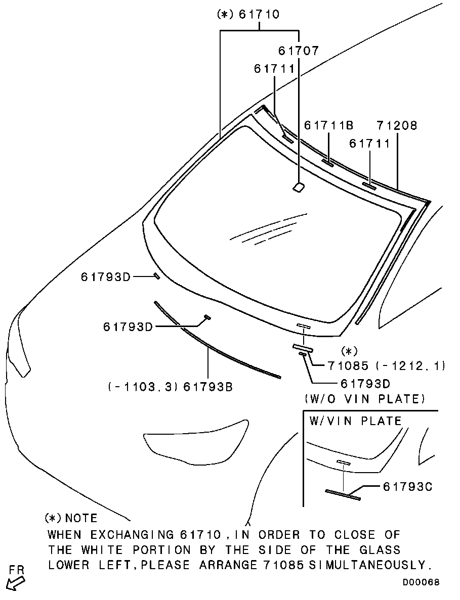 Лобовое стекло для Мицубиси ASX 2012-2016