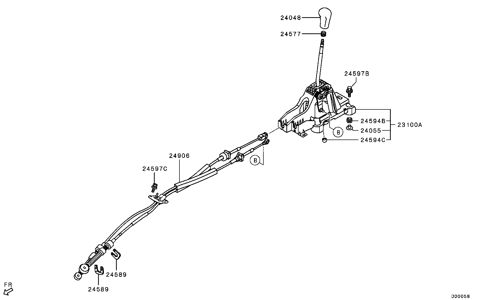 Рычаг переключения скоростей для Мицубиси ASX 2012-2016