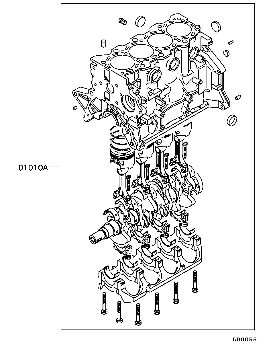 Двигатель в сборе для Мицубиси Паджеро Пинин 1998-2006
