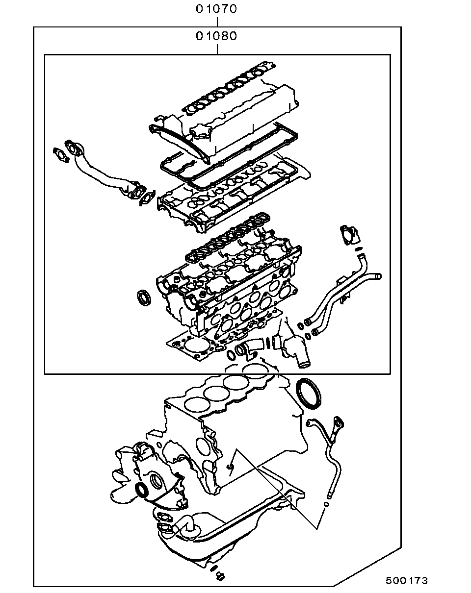 Комплект прокладок для двигателя для Мицубиси Паджеро Пинин 1998-2006