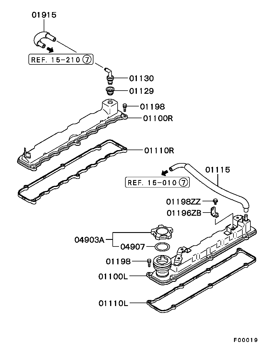 Клапанная крышка для Мицубиси Паджеро Пинин 1998-2006