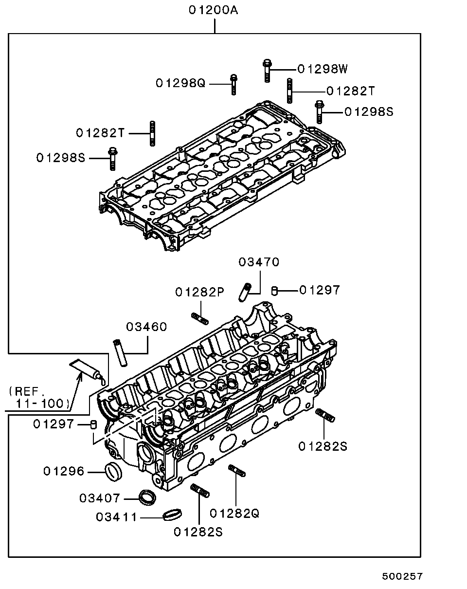Головка блока цилиндров в сборе для Мицубиси Паджеро Пинин 1998-2006
