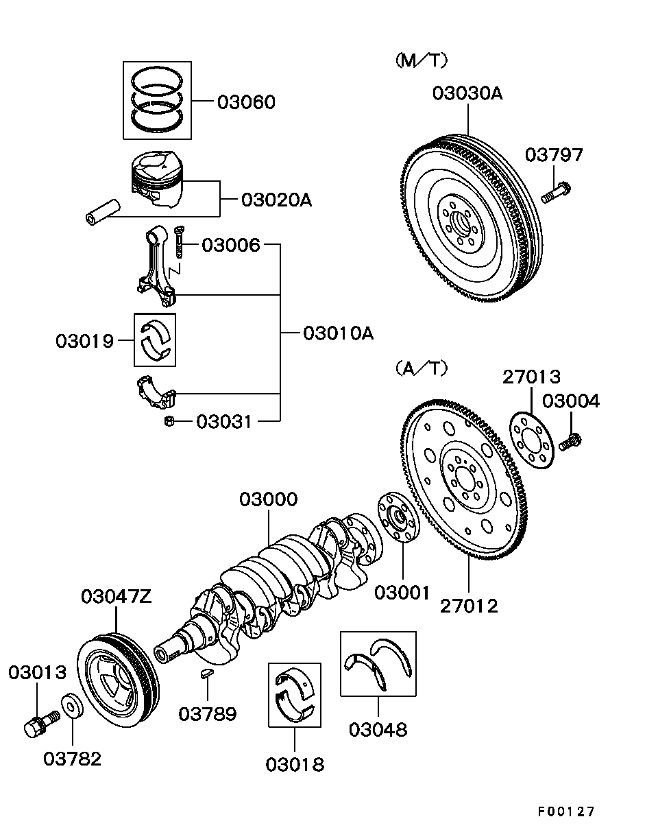Поршень в сборе для Мицубиси Паджеро Пинин 1998-2006