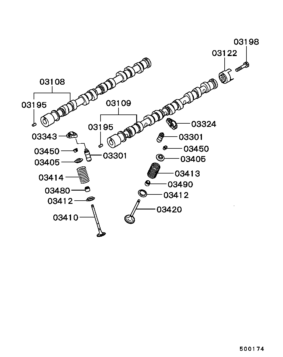 Впускной распредвал для Мицубиси Паджеро Пинин 1998-2006