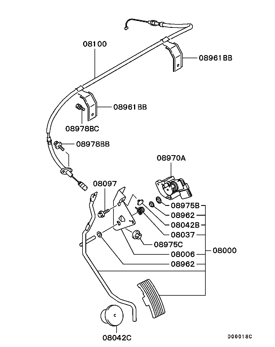 Педаль газа для Мицубиси Паджеро Пинин 1998-2006