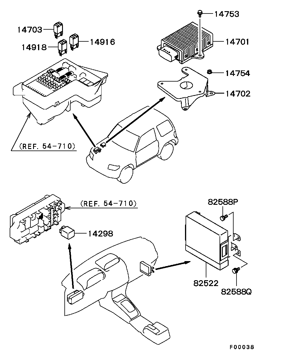 Блок управления двигателем для Мицубиси Паджеро Пинин 1998-2006