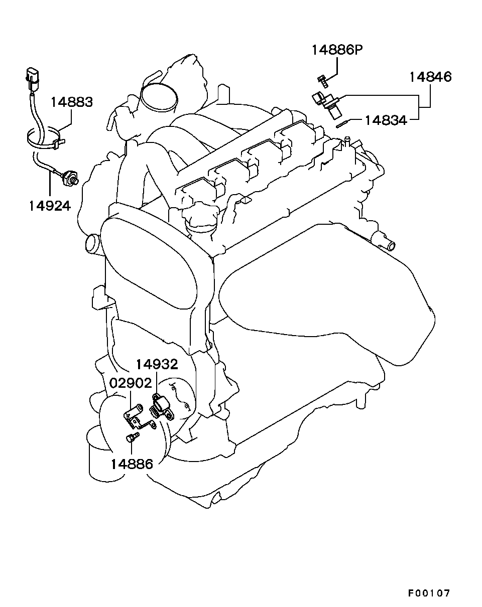 Датчик детонации для Мицубиси Паджеро Пинин 1998-2006
