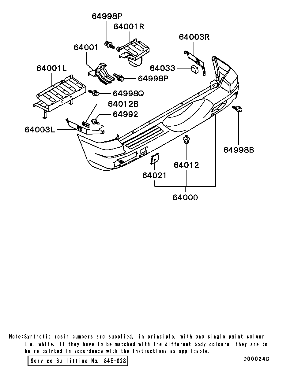 Усилитель заднего бампера для Мицубиси Паджеро Пинин 1998-2006