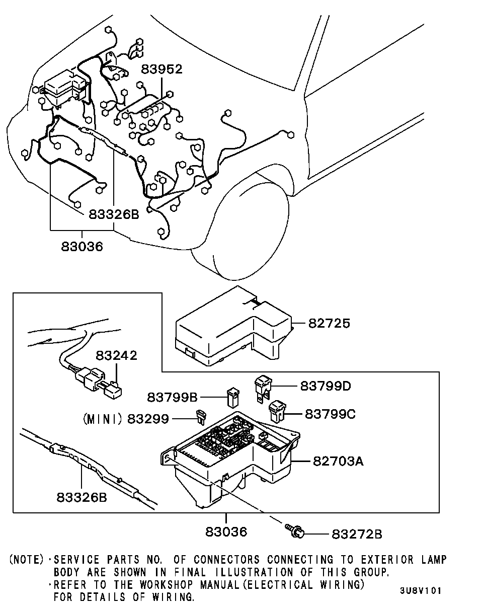 Блок предохранителей для Мицубиси Паджеро Пинин 1998-2006