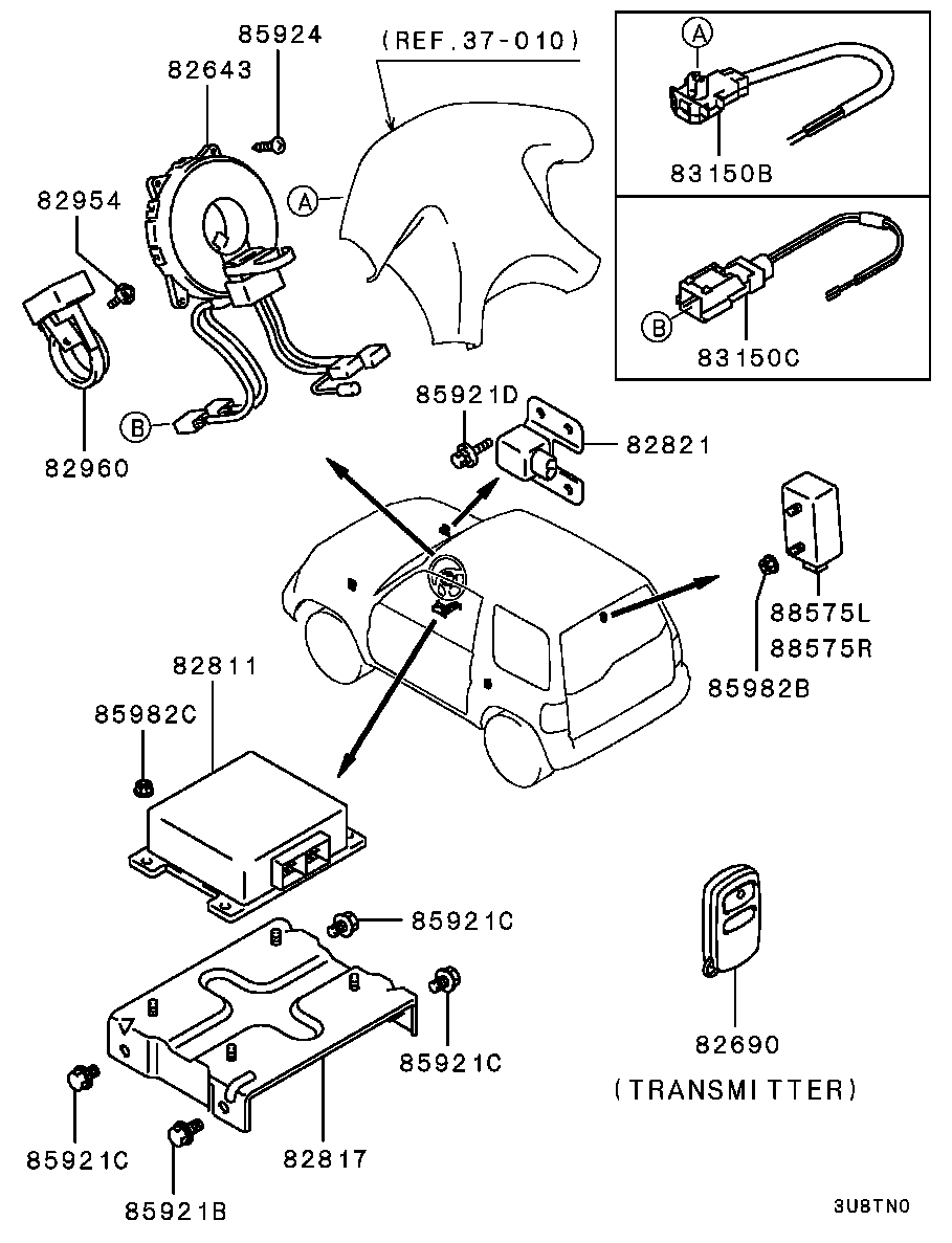 Контактная группа руля для Мицубиси Паджеро Пинин 1998-2006