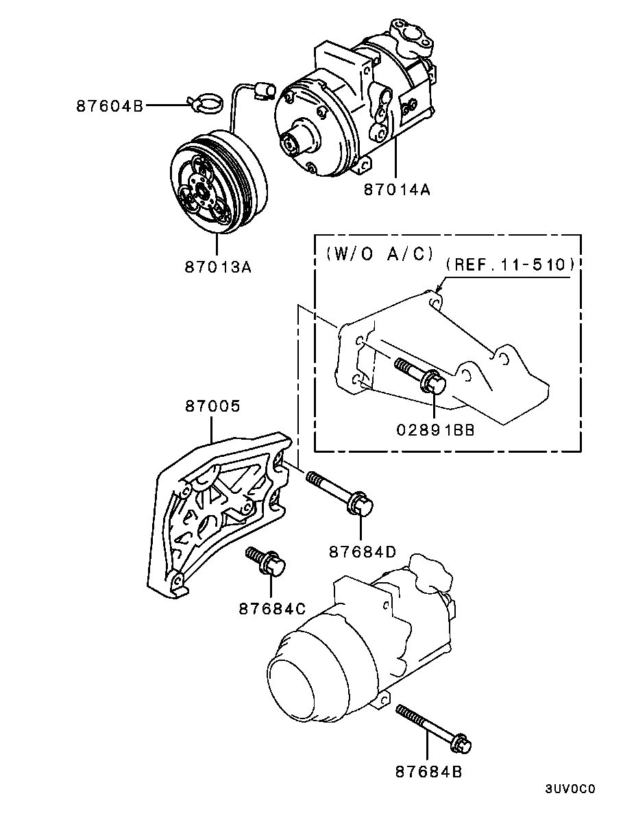Муфта компрессора кондиционера для Мицубиси Паджеро Пинин 1998-2006