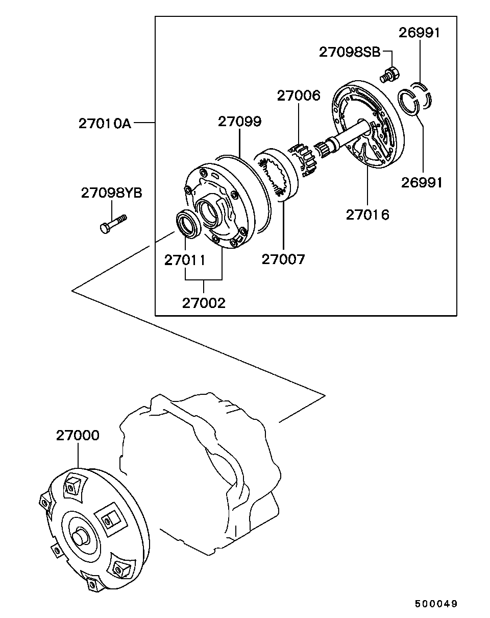 Масляный насос АКПП для Мицубиси Паджеро Пинин 1998-2006