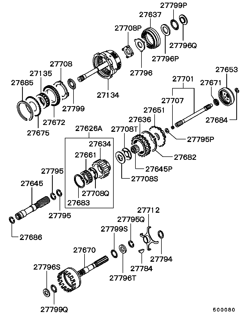 Вал АКПП для Мицубиси Паджеро Пинин 1998-2006