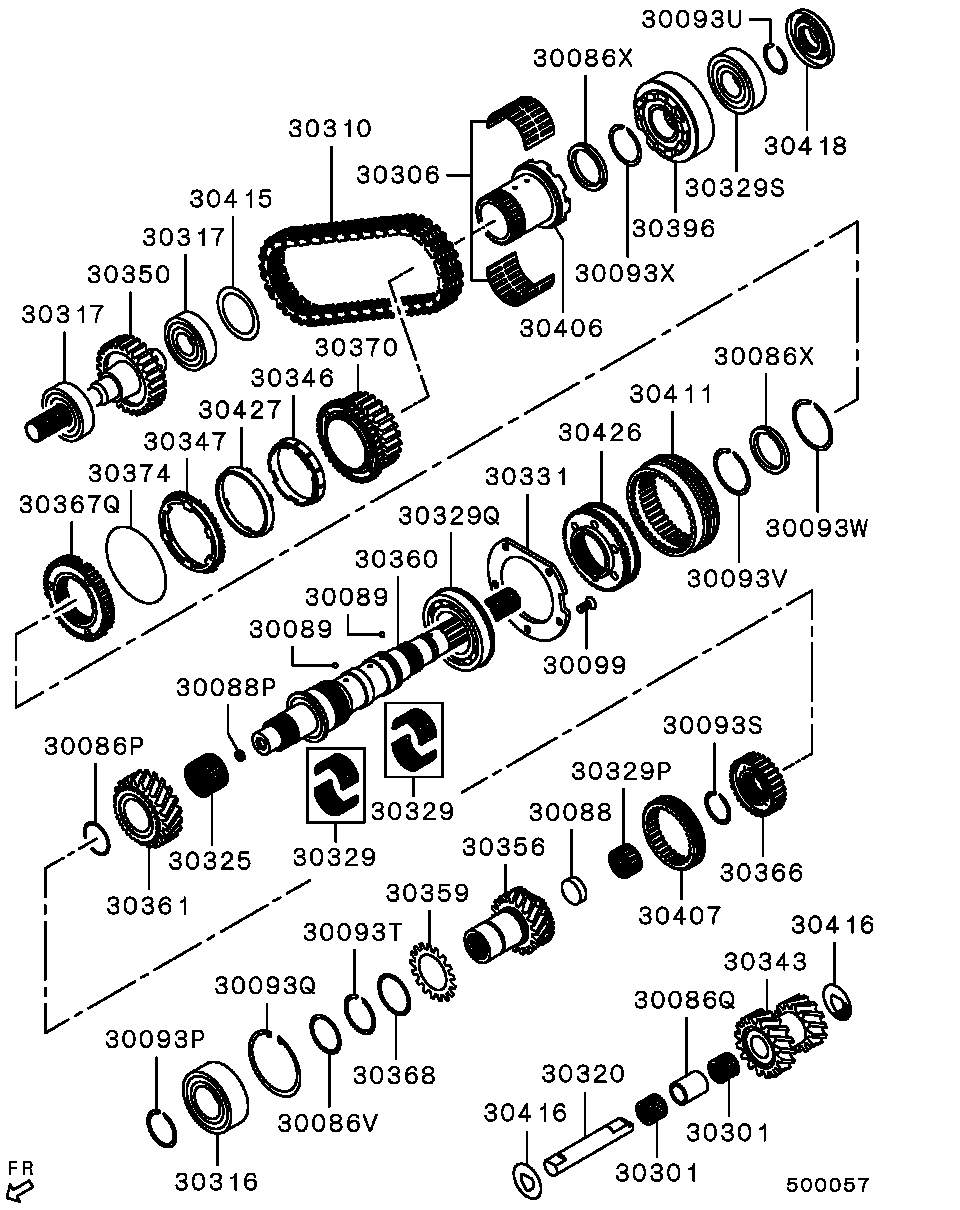 Муфта раздаточной коробки для Мицубиси Паджеро Пинин 1998-2006