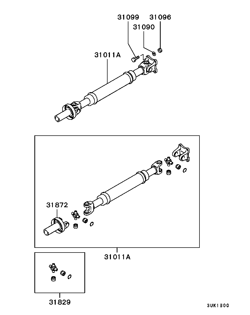 Карданный вал для Мицубиси Паджеро Пинин 1998-2006