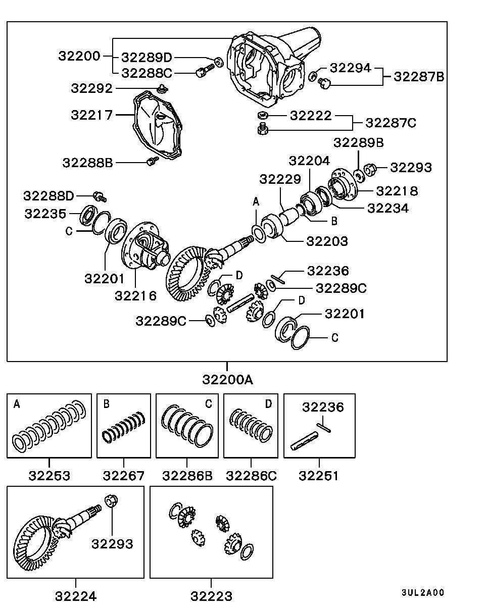 Главная пара для Мицубиси Паджеро Пинин 1998-2006