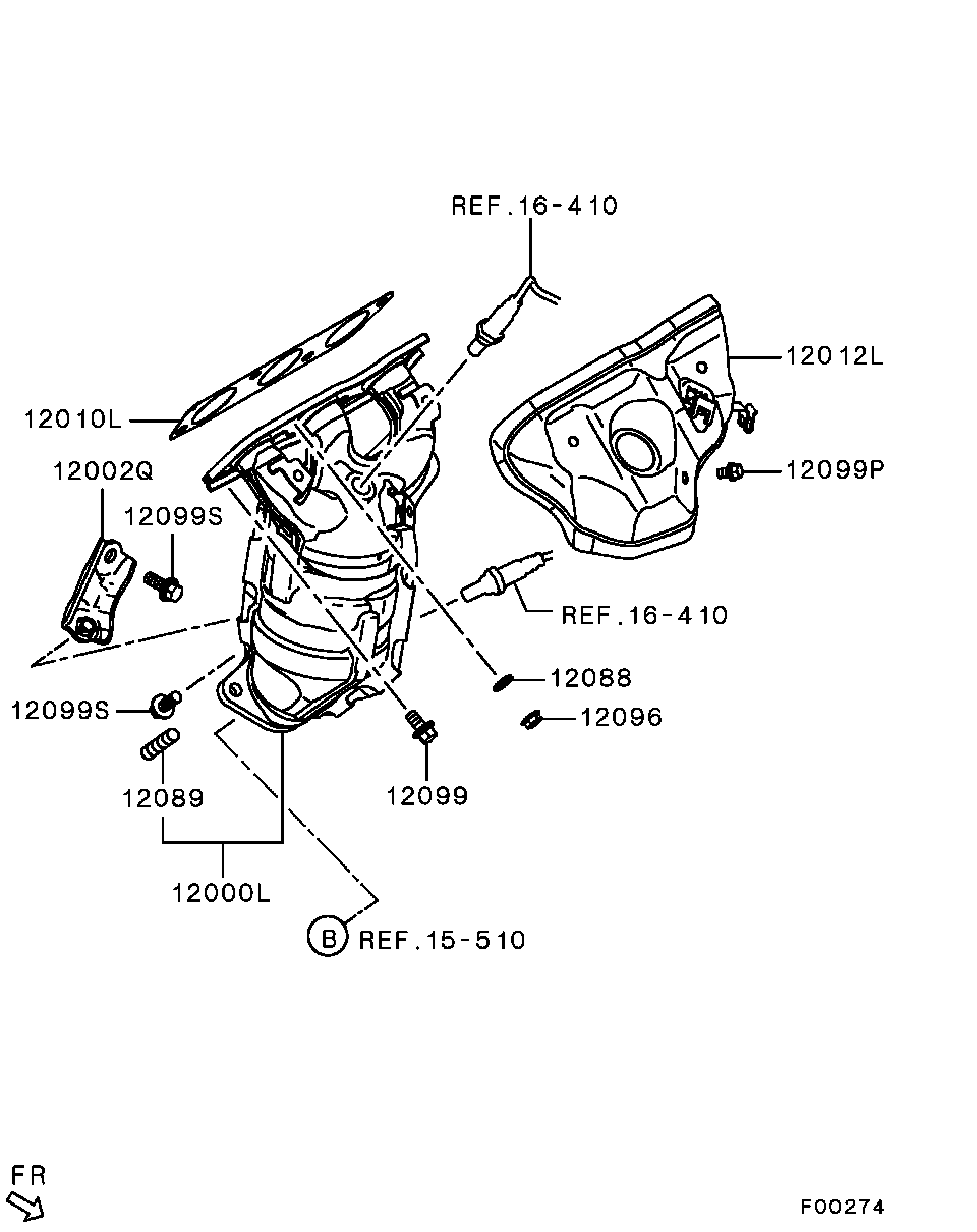 Коллектор выпускной для Мицубиси Аутлендер 2012-2015