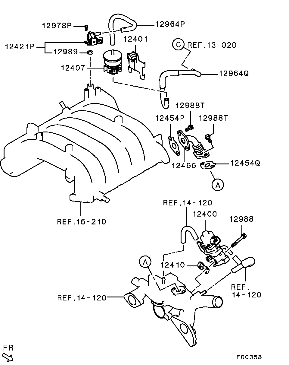 Клапан ЕГР для Мицубиси Аутлендер 2012-2015