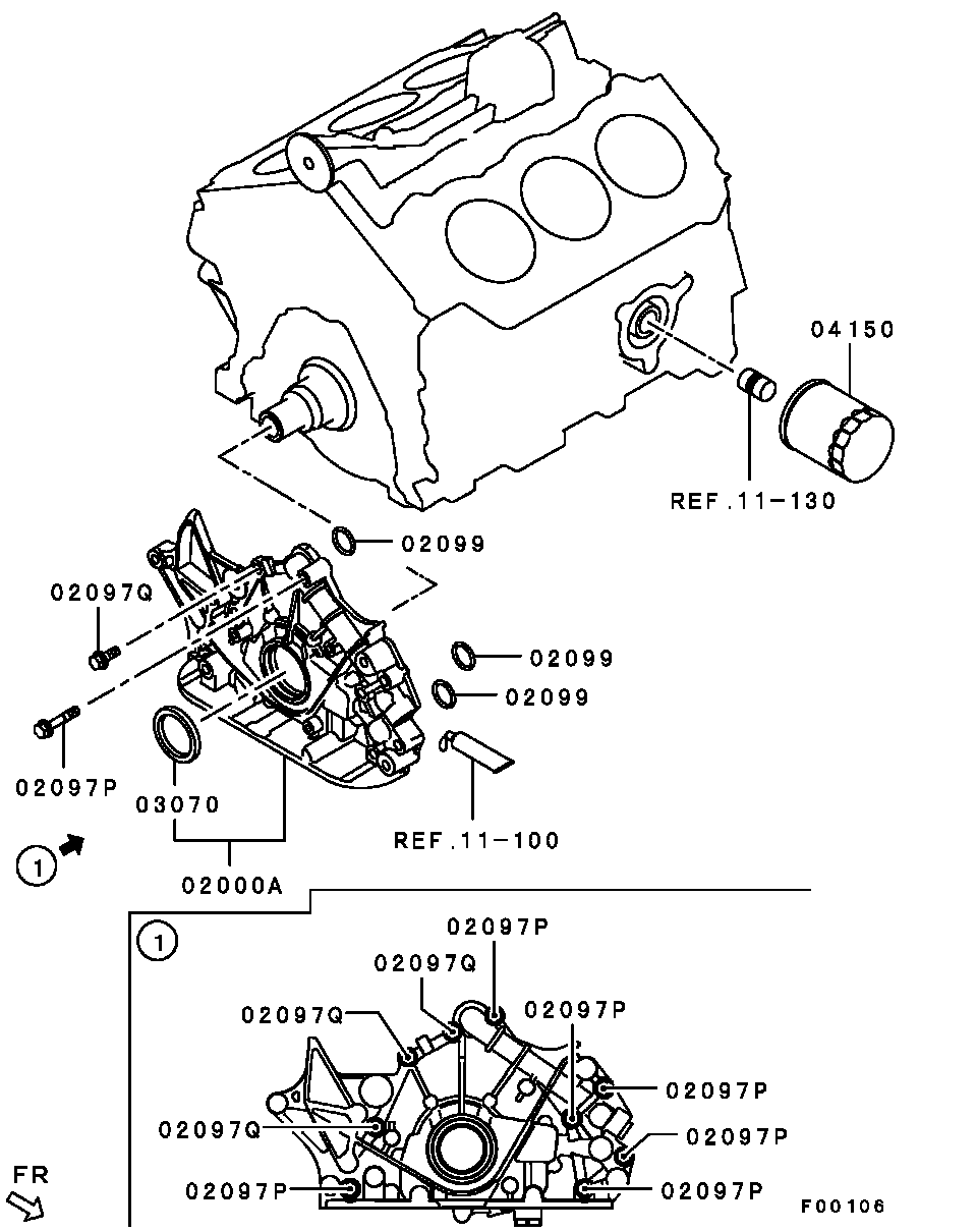 Масляный насос для Мицубиси Аутлендер 2012-2015