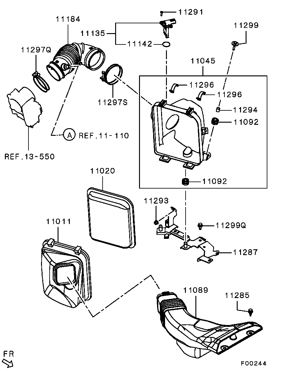 Фильтр воздушный-моторный для Мицубиси Аутлендер 2012-2015