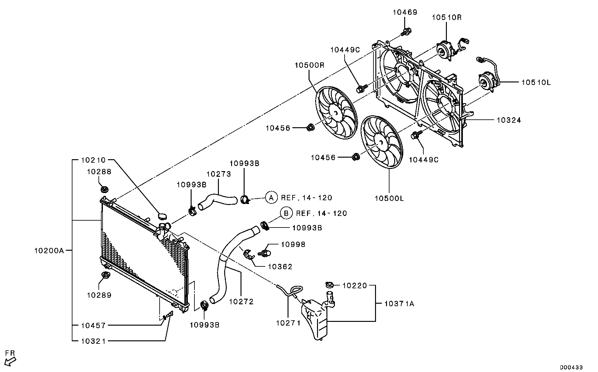 Мотор вентилятора двигателя для Мицубиси Аутлендер 2012-2015